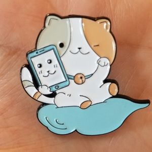 *2 for $13* Selfie Calico Kitty Cat Pin